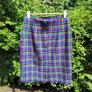 Vintage Paul Harris Houndstooth Preppy Miniskirt